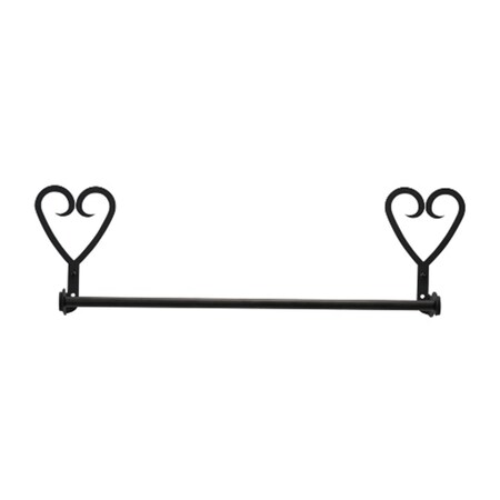 Village Wrought Iron Small Heart Towel Bar TB-51-S